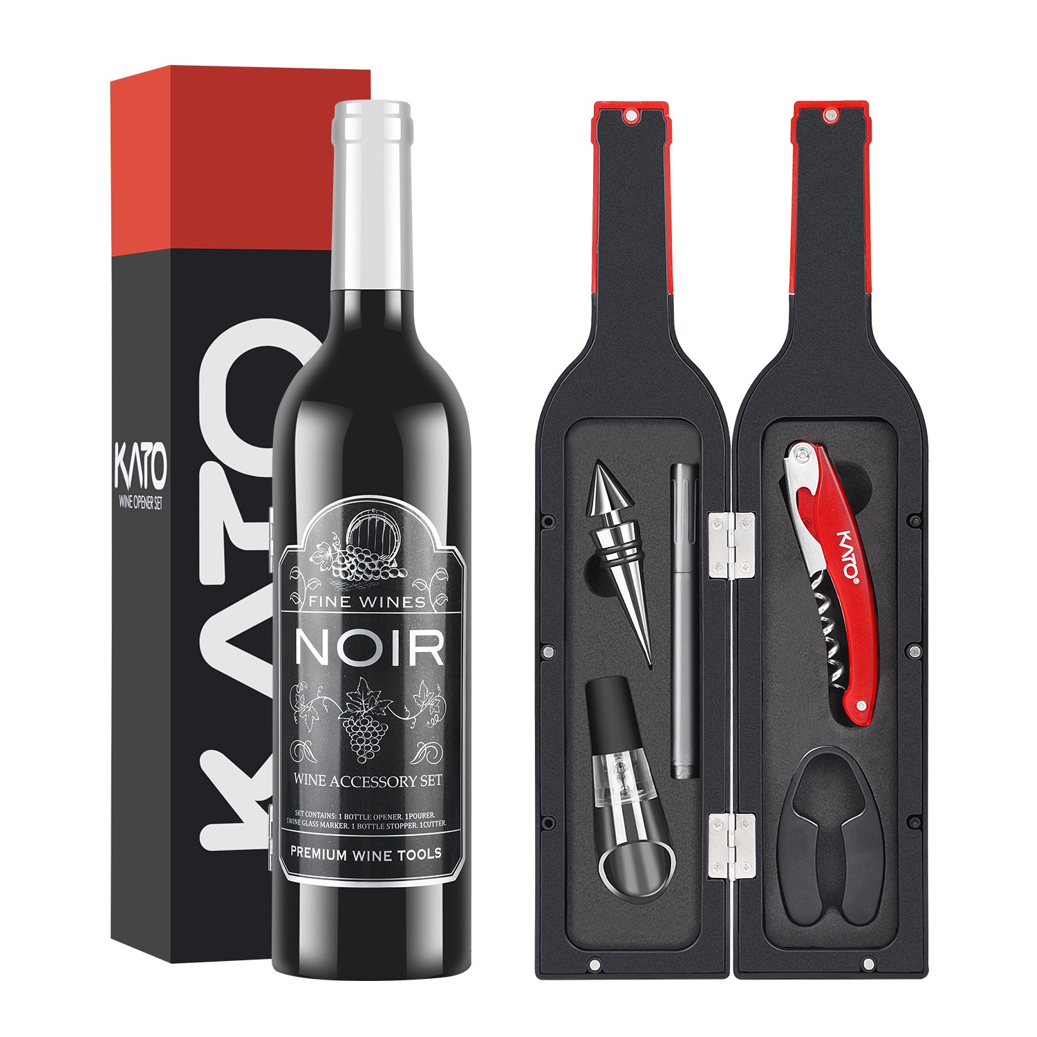 Grey Wine Bottle Opener Set 5 Pcs