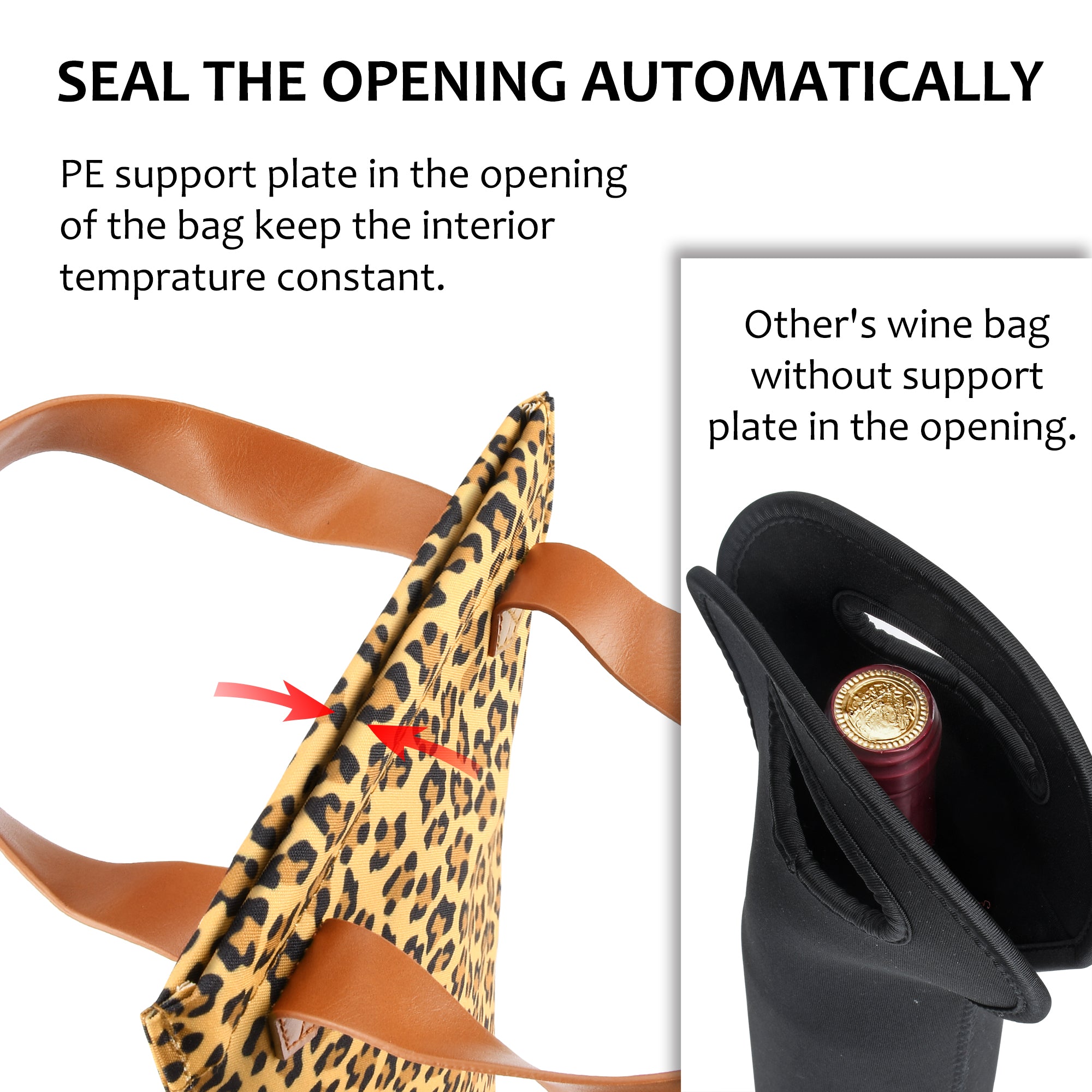 Cheetah Bottle Wine Tote Bag