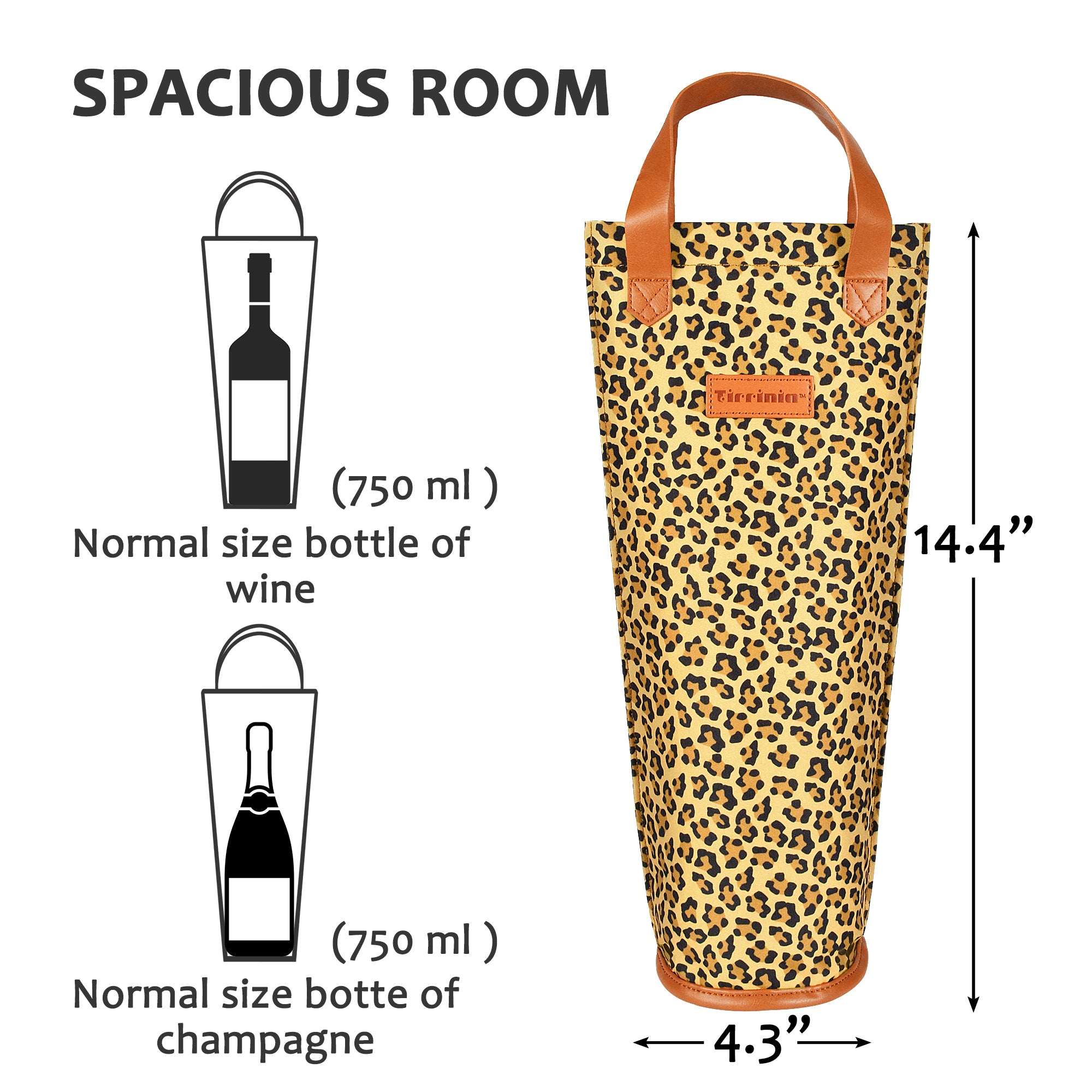 Cheetah Bottle Wine Tote Bag
