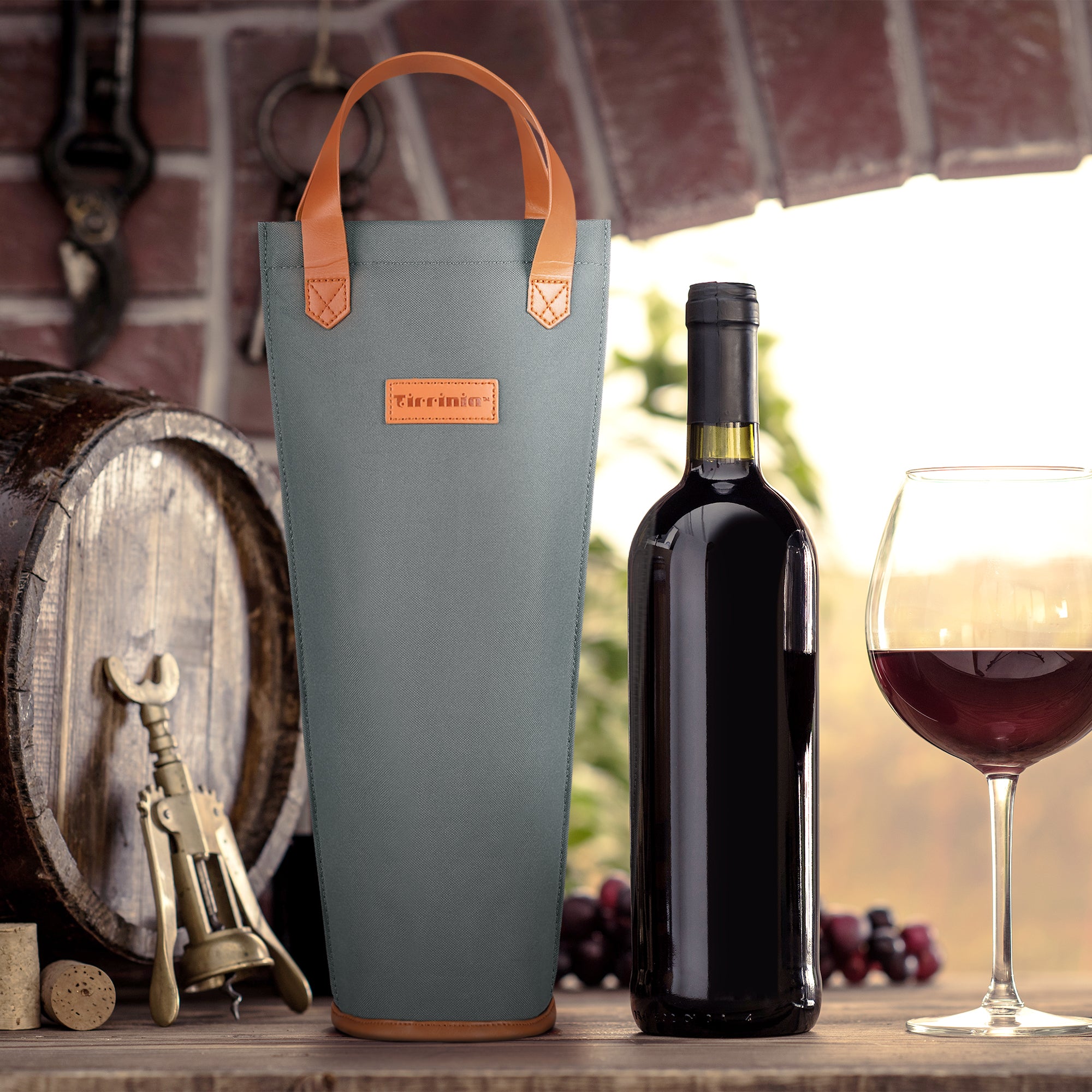 Grey Bottle Wine Tote Bag