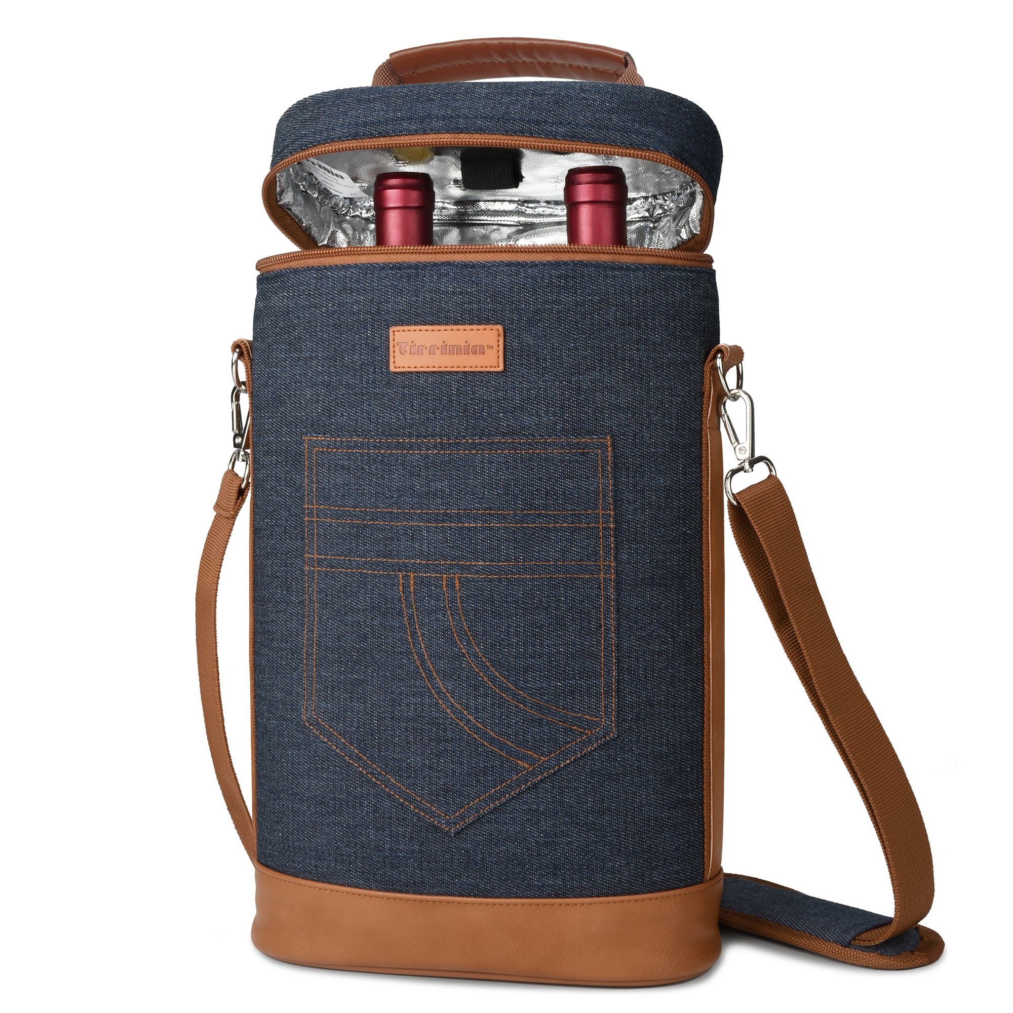 Blue 2 Bottle Wine Gift Tote