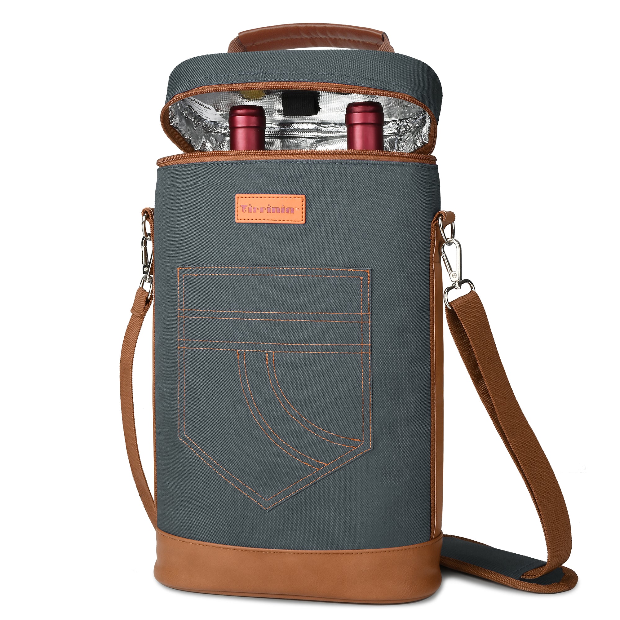 Grey 2 Bottle Wine Gift Tote