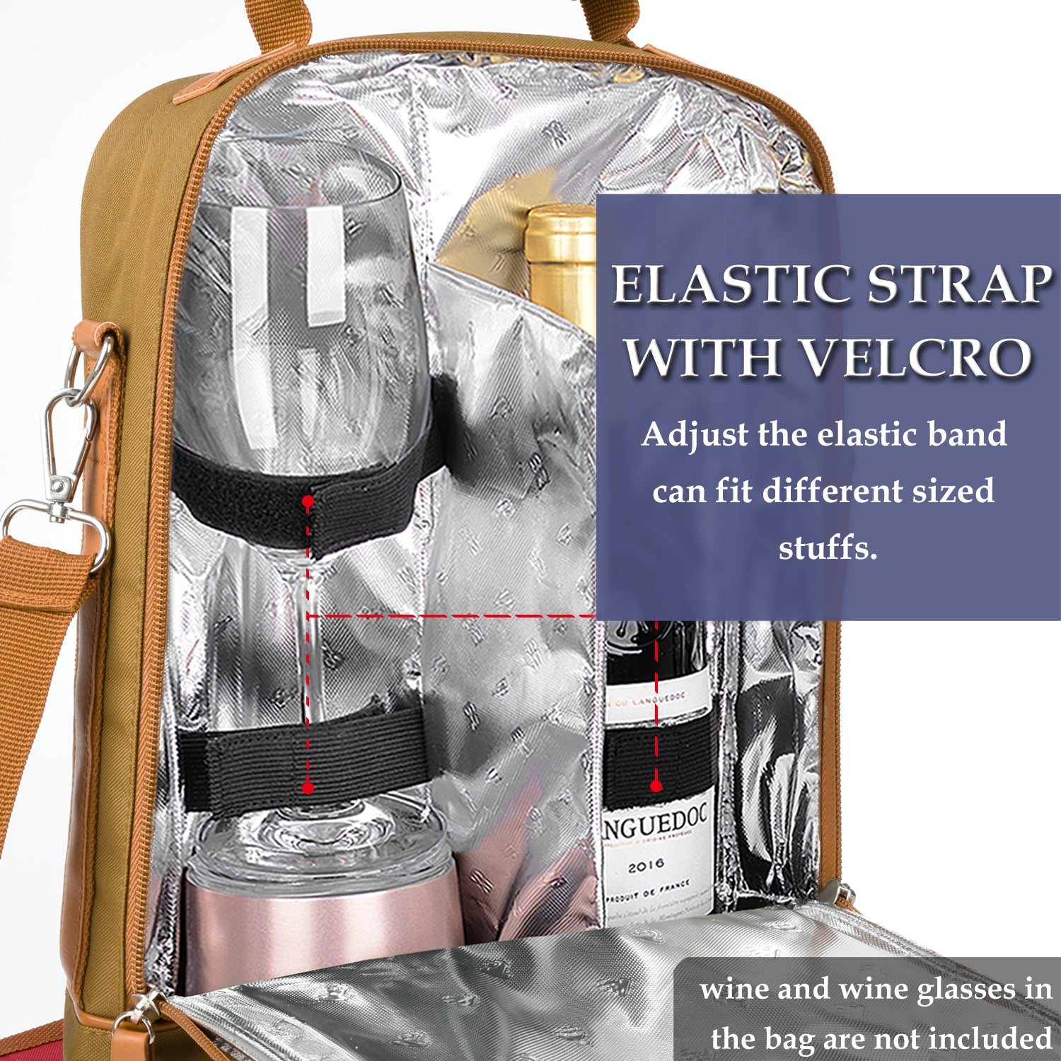 Khaki 2 Bottle Wine Cooler Carrier