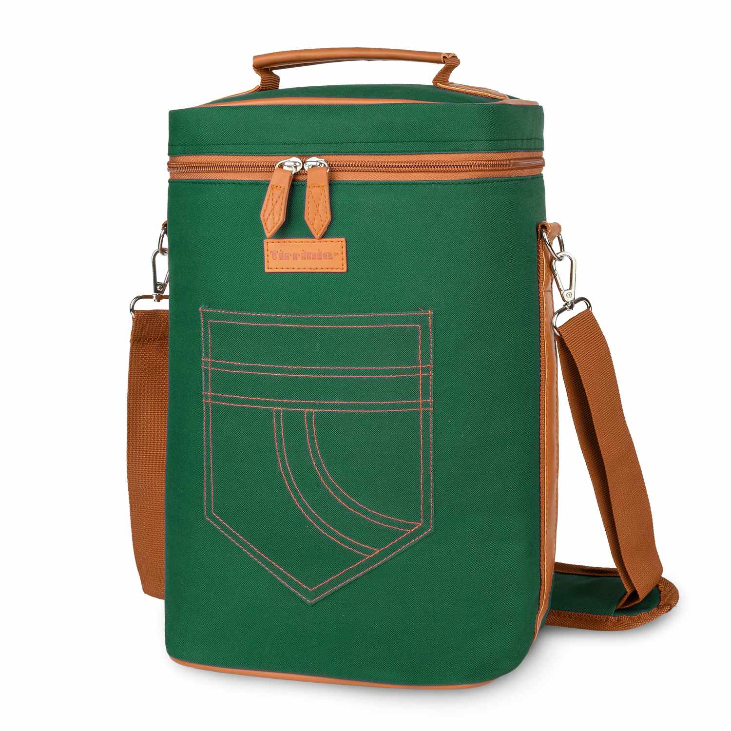 Green 4 Bottle Wine Bag