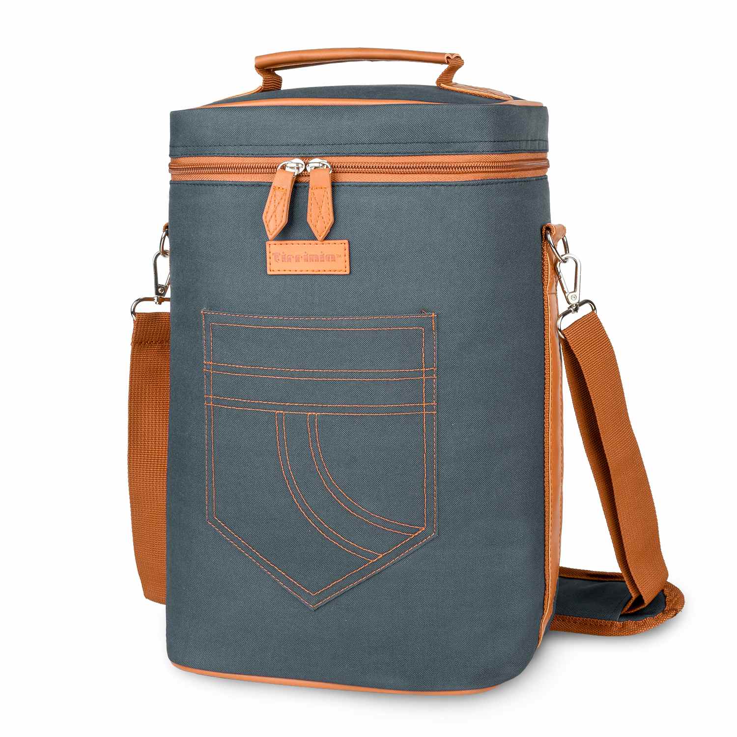 Grey 4 Bottle Wine Bag