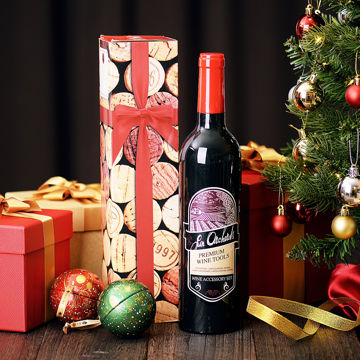 Wine Bottle Opener Set 5 Pcs with Paint Marker Gift Box