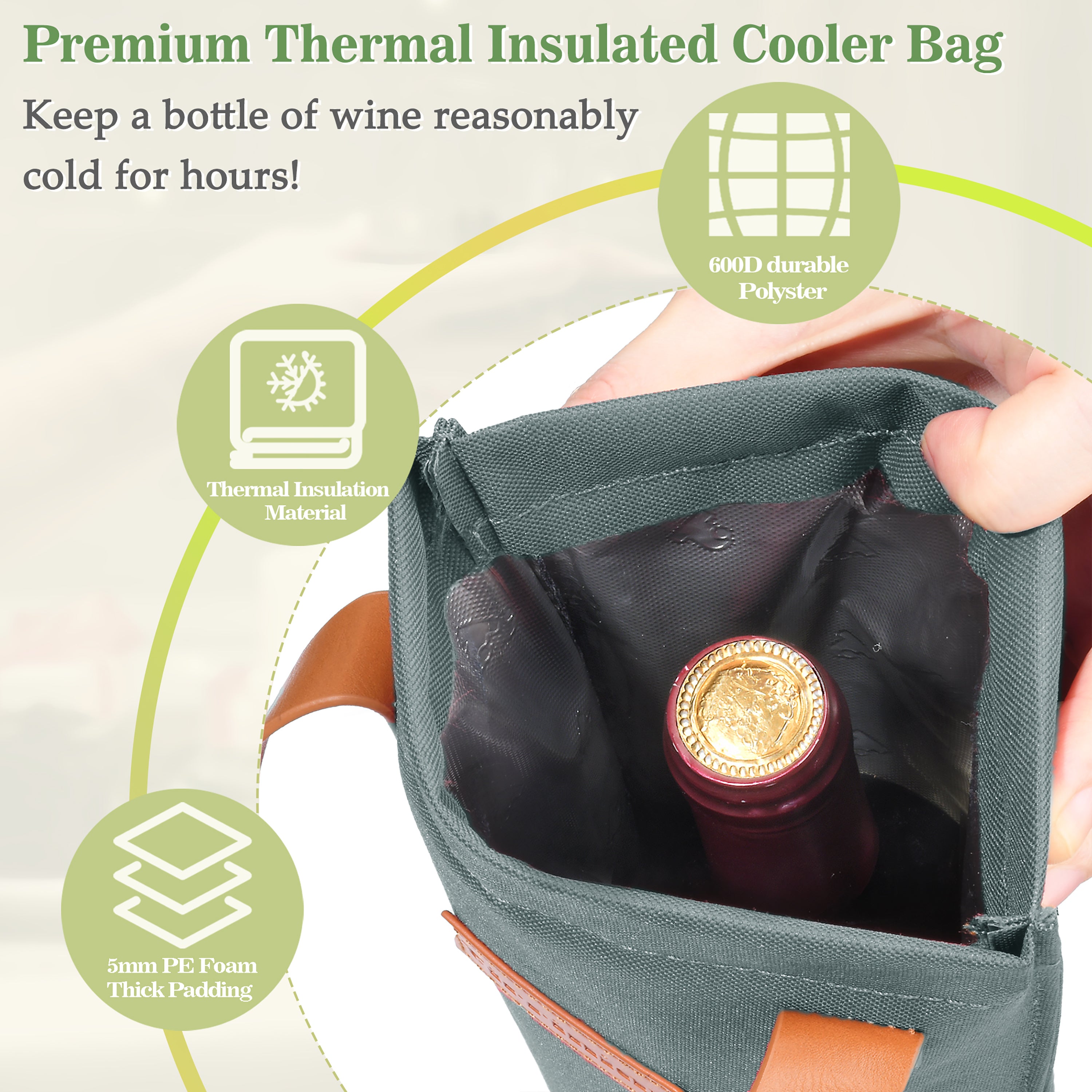 Grey Bottle Wine Tote Bag