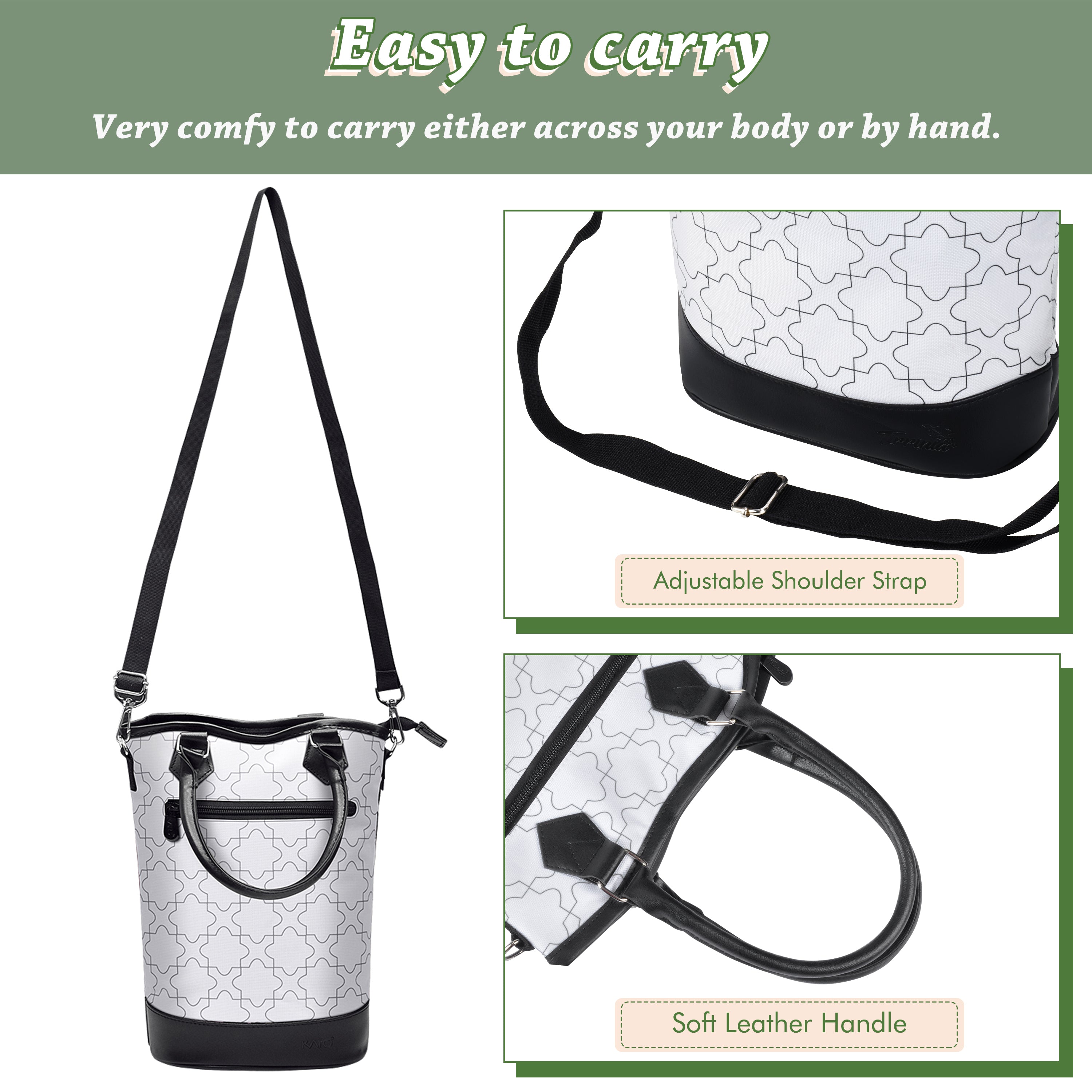 White 2 Bottle Wine Gift Tote