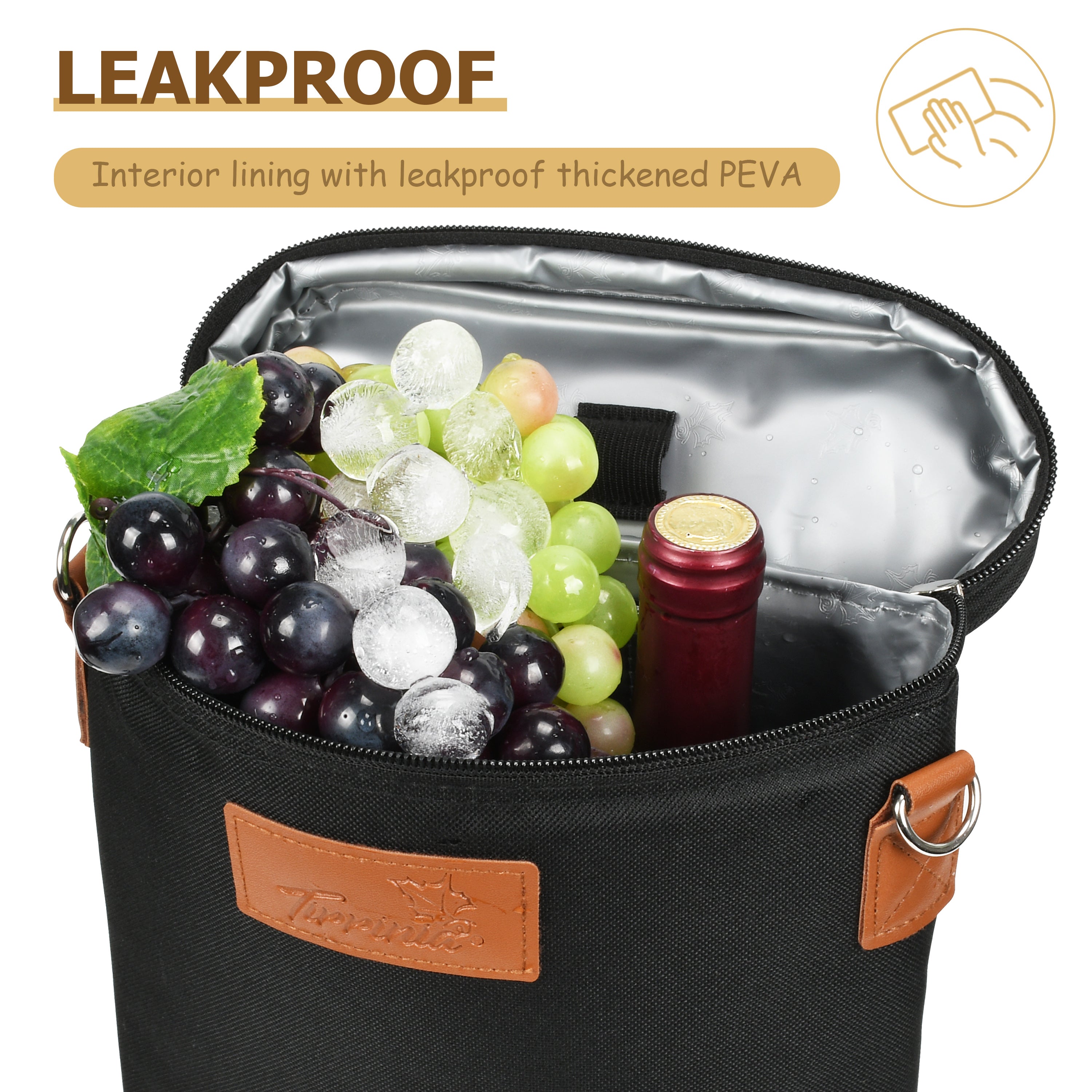 Black 2 Bottle Wine Carrier