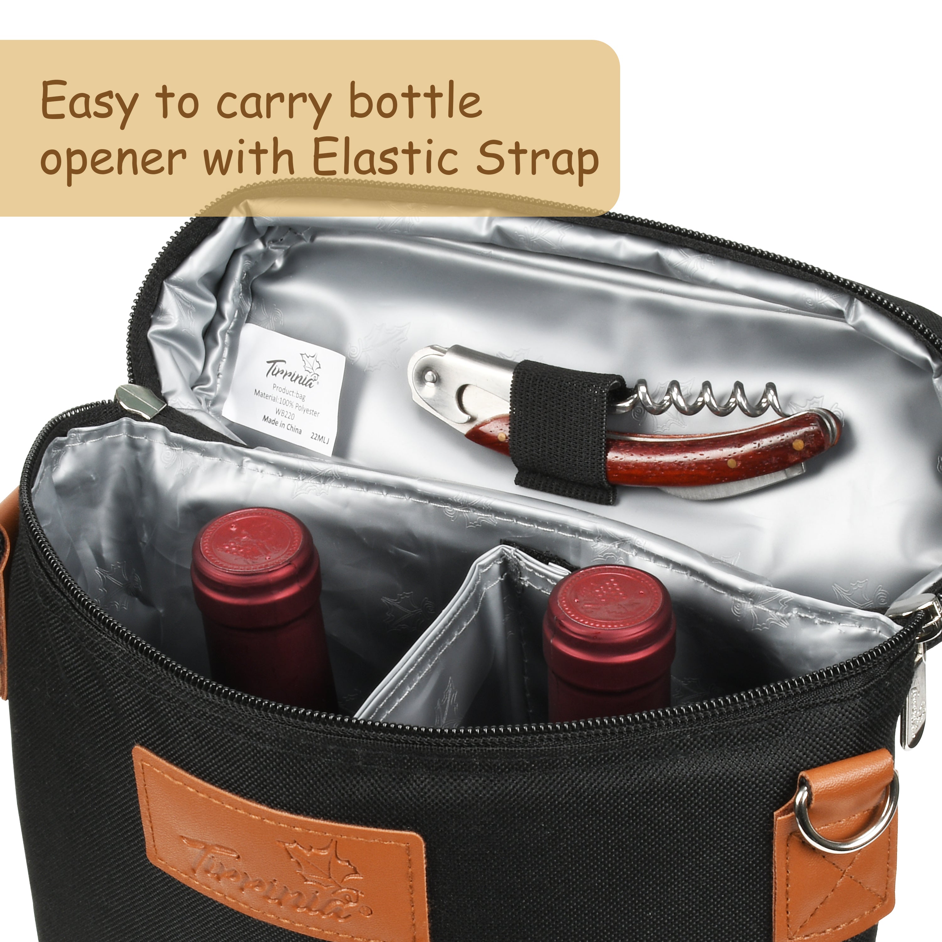 Black 2 Bottle Wine Carrier